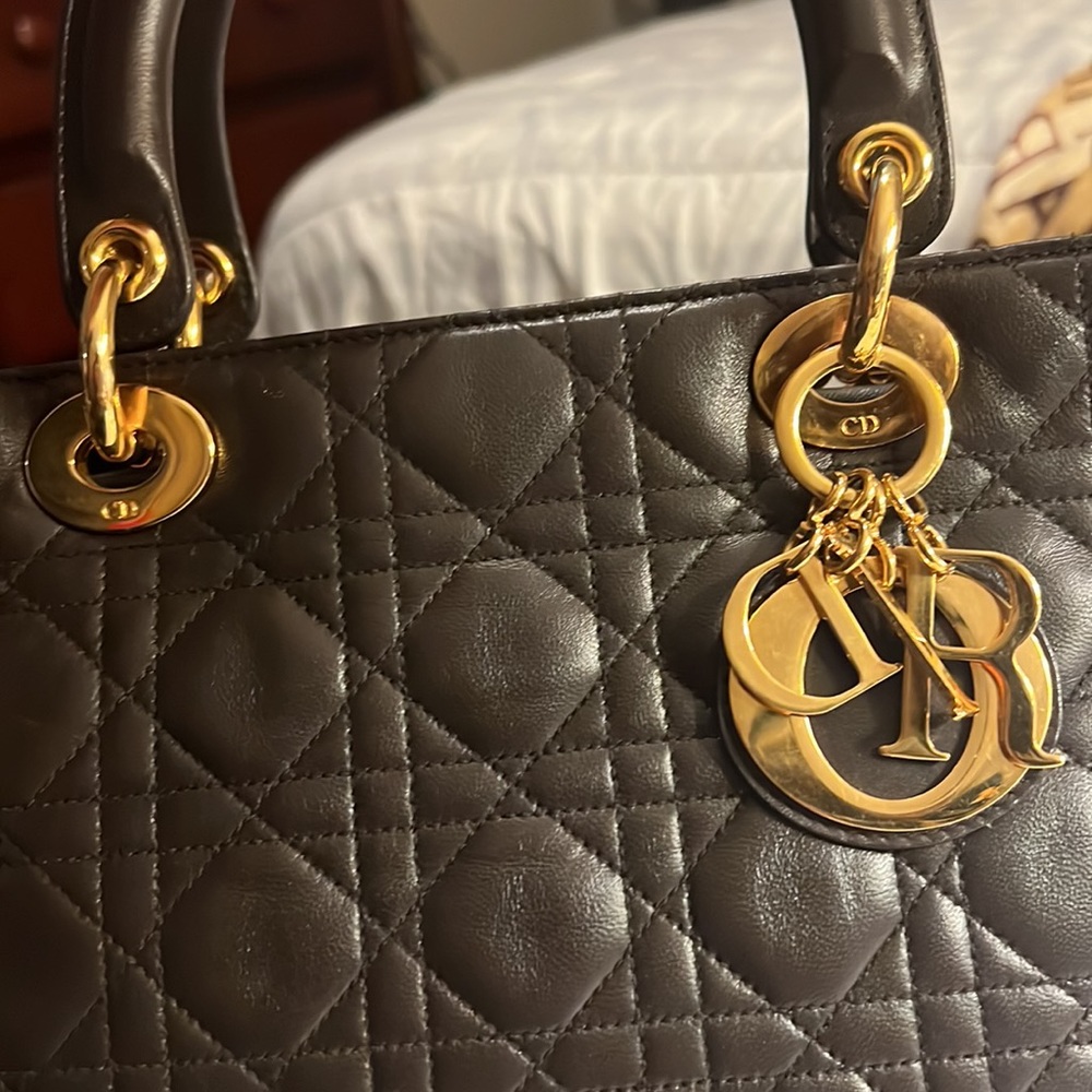 SOLD❤️❤️❤️Lady Dior Bag Cannage Quilt lamb skin - Picture 5 of 14